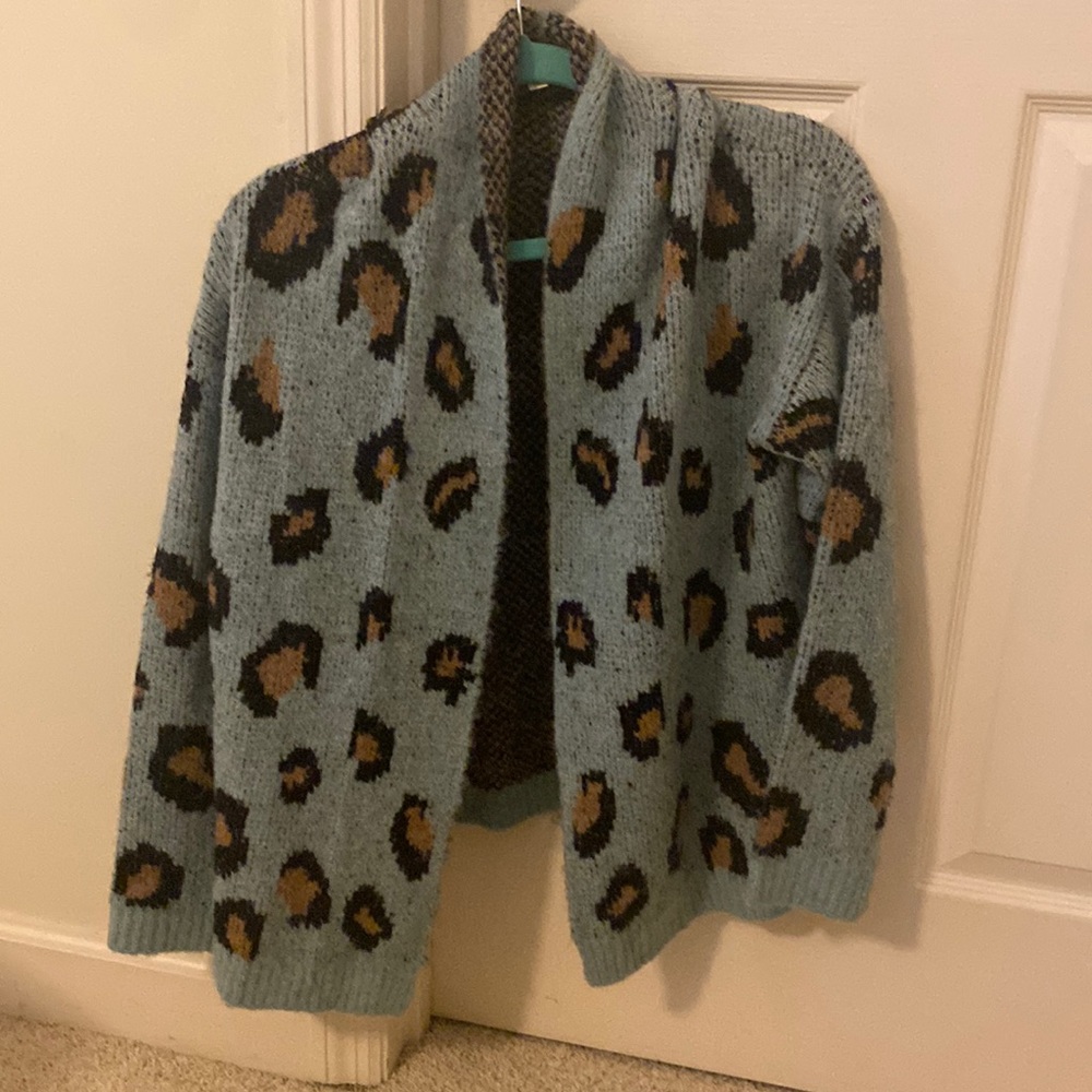 Fun leopard print cardigan